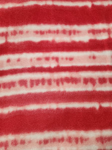 Throw Blanket - Tie Dye, Pink & White Stripe Fleece::Matching