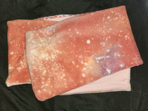 Infinity Scarf - Tie Dye, Warm Colors Fleece::Pink Jersey Knit