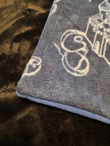 Toddler Pillowcase / Travel Pillowcase - Harry Potter, Marauder's Map Navy Fleece::Navy Blue Fleece