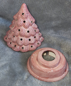Ceramic Holiday / Christmas Decoration - Tree, Mantle Spruce: Small; Lighted