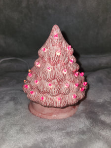 Ceramic Holiday / Christmas Decoration - Tree, Mantle Spruce: Small; Lighted