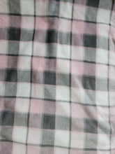 Throw Blanket - Plaid, Pink & Grey on White Sew Lush