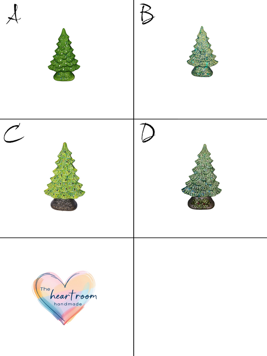 Medium Handmade Ceramic Christmas Tree, Nowell Mantle, Traditional Holiday Design