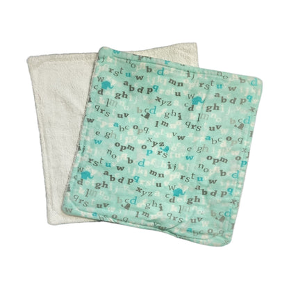 Baby Set - ABC's Animals on Mint Flannel