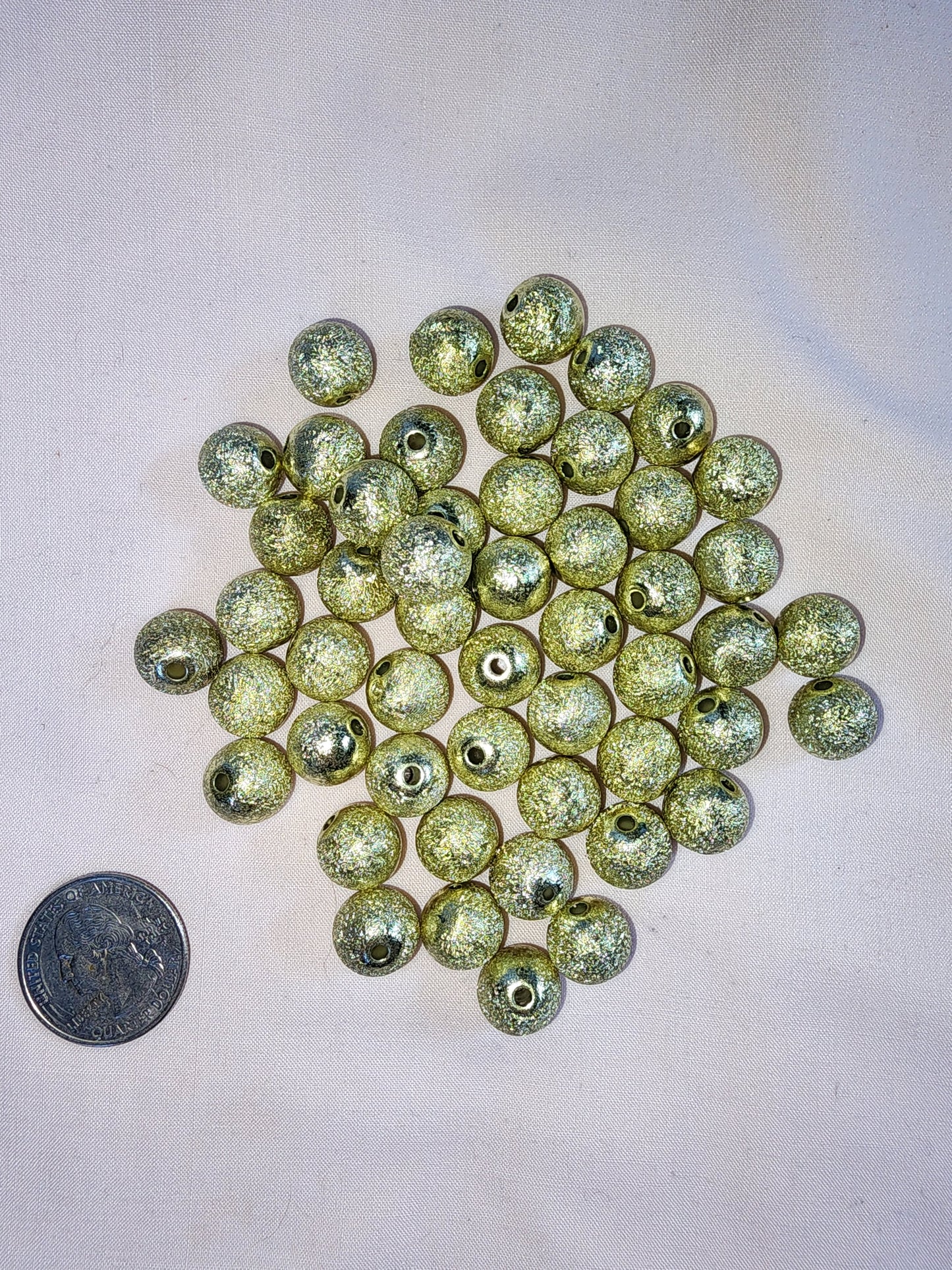 Jewelry Destash, Plastic Gold Stardust Beads