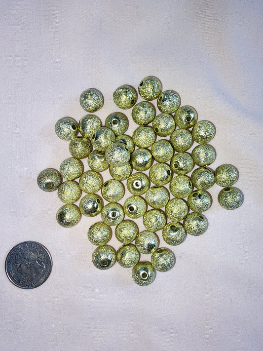 Jewelry Destash, Plastic Gold Stardust Beads