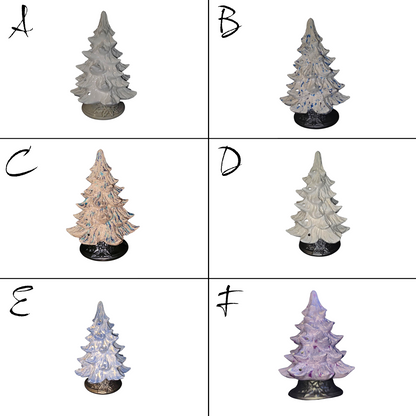 Small Handmade Ceramic Christmas Tree, Nowell, Funky Pop Color Design