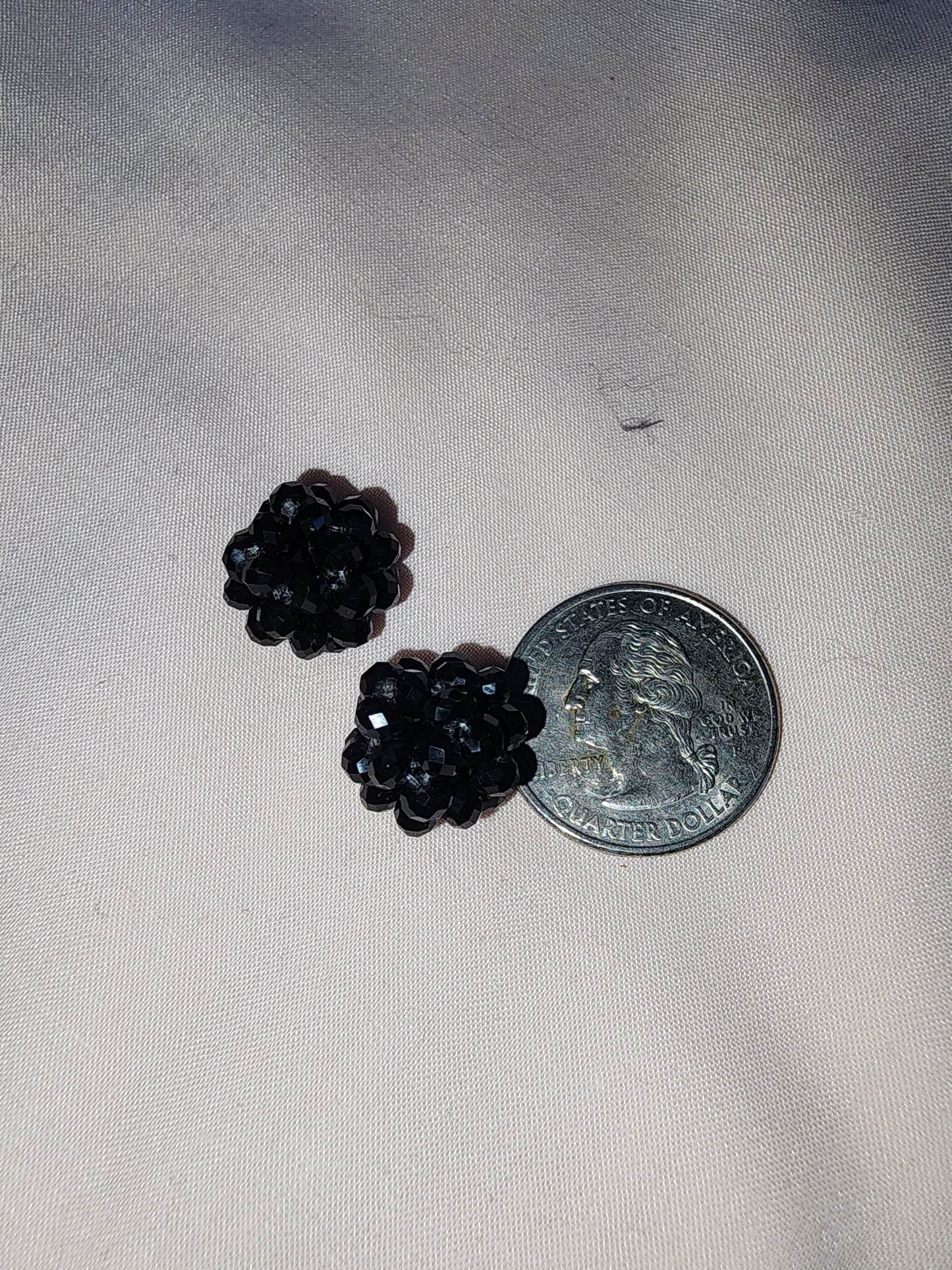 Jewelry Destash, Rhinestone Black Beads