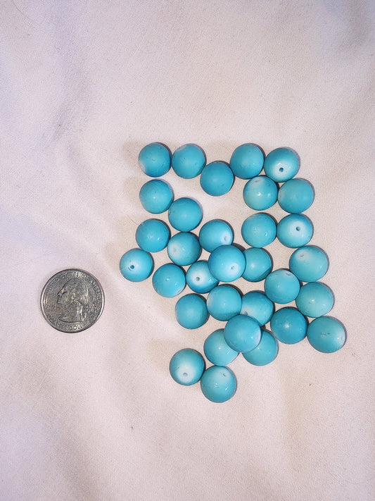Jewelry Destash, Aqua Rubber Beads
