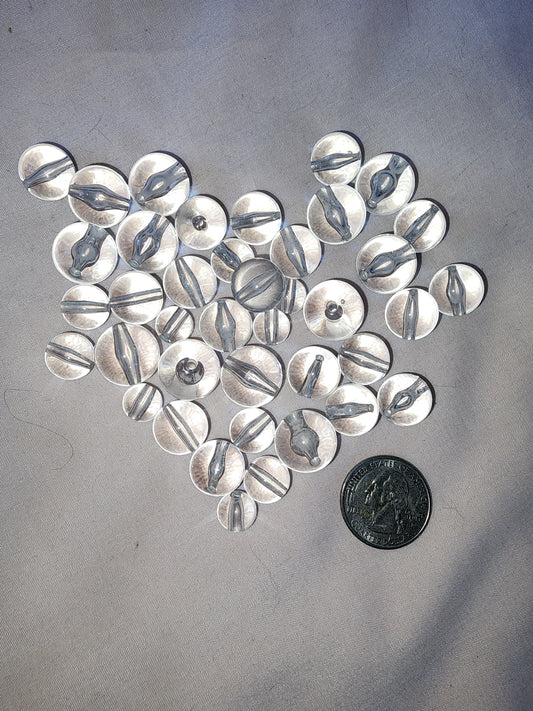 Jewelry Destash, Assorted Clear Acrylic Beads