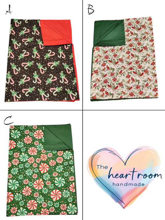 Standard Handmade Holiday Pillowcase, Red & Green Themed