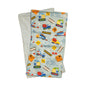 Baby Burp Cloth Pair - Construction Zone on Light Blue