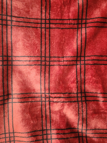Throw Blanket - Plaid, Black on Copper Brown Sew Lush