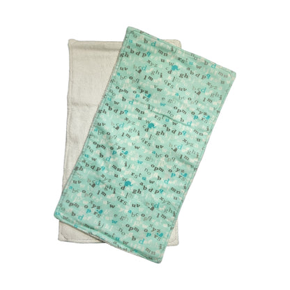 Baby Set - ABC's Animals on Mint Flannel