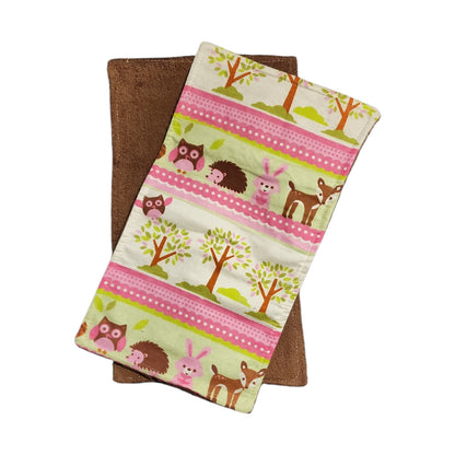 Baby Set - Woodland Critters & Trees with Pink Stripes