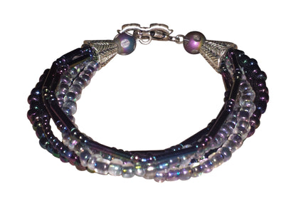 Handmade Beaded Bracelet, 6-Strand, Glass & Seed - Assorted Colors