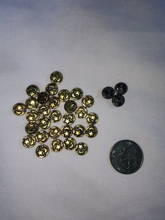 Jewelry Destash, Metal Beads, Moon & Stars