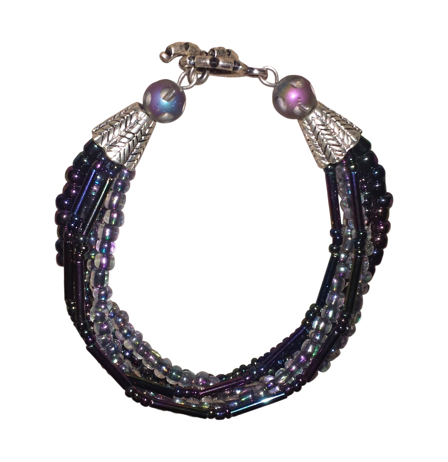 Handmade Beaded Bracelet, 6-Strand, Glass & Seed - Assorted Colors