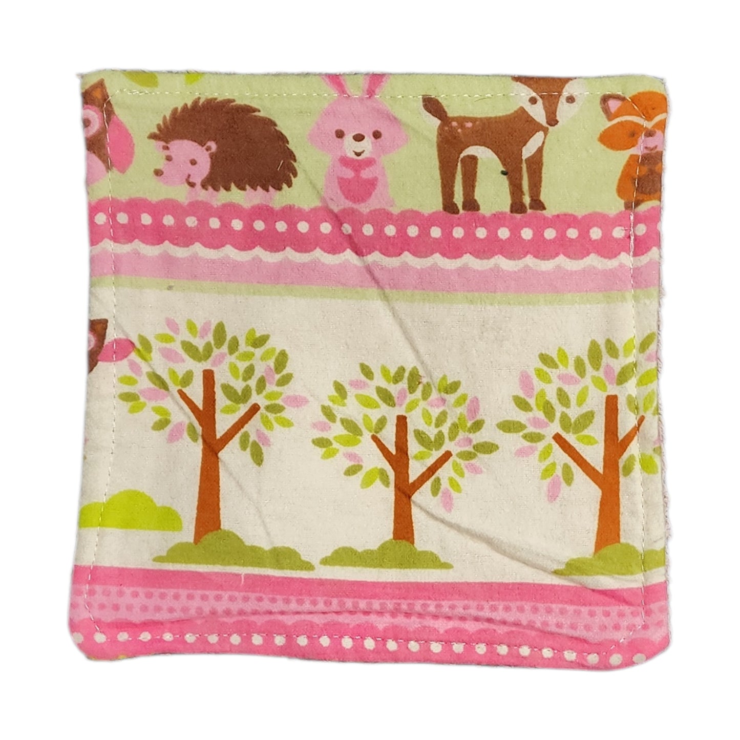 Baby Set - Woodland Critters & Trees with Pink Stripes