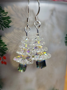 Earrings - Crystal Christmas Tree