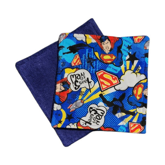 Baby Large Washcloth Pair - DC Superman Comic