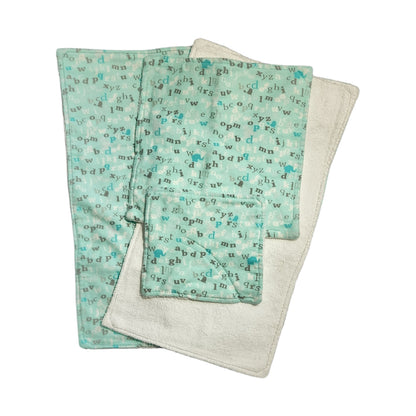 Baby Set - ABC's Animals on Mint Flannel