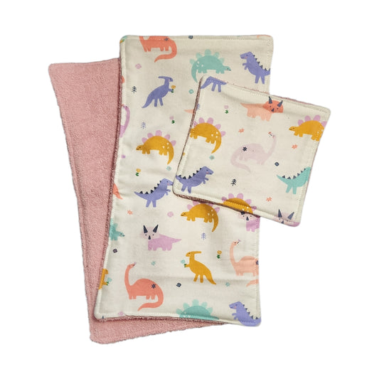 Baby Set - Dinosaurs, Girls Pink & Purple