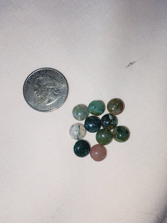 Jewelry Destash, Assorted Moss Agate Beads