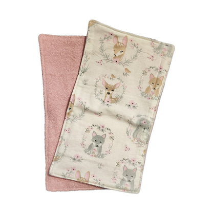Baby Set - Woodland Critters, Pink & Grey