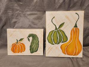 Canvas Painting - Pumpkin & Gourd