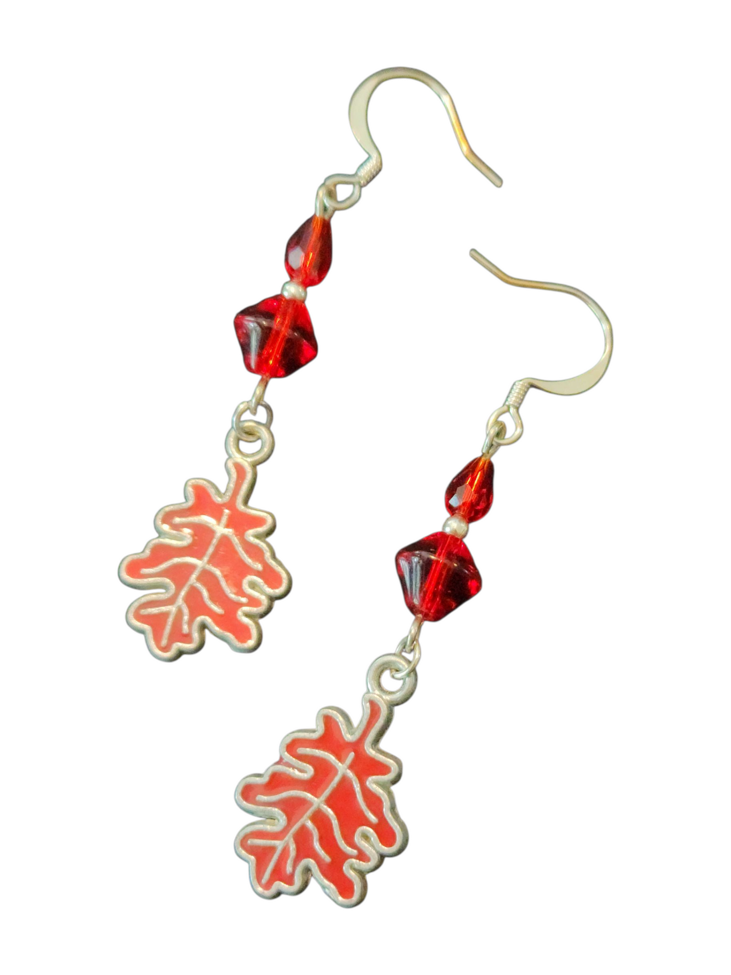 Handmade Fall Earrings, Metal Leaves Charm - Assorted Colors