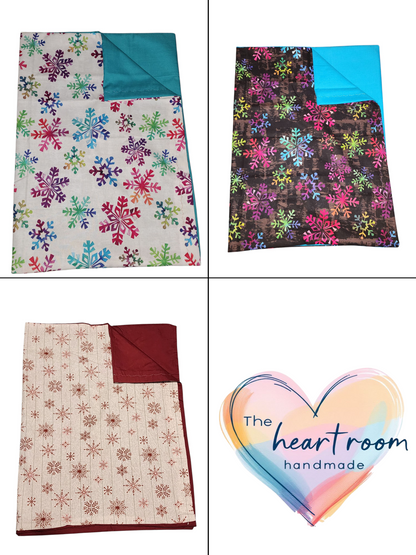 Standard Handmade Holiday Pillowcase, Assorted Snowflake Designs