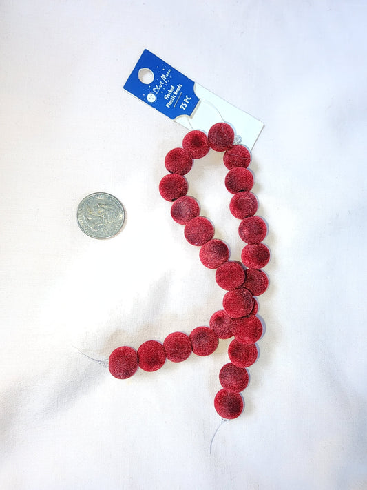 Jewelry Destash, Flocked Velvet Beads