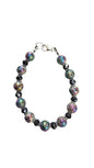 Handmade Beaded Bracelet, Oil Slick & Crystal