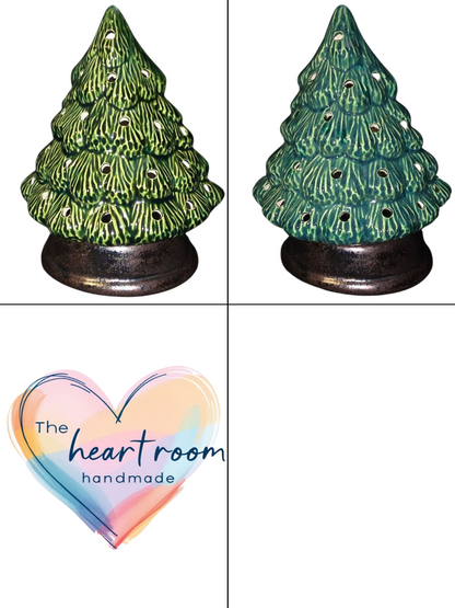 Small Handmade Ceramic Christmas Tree, Sierra Spruce, Traditional Holiday Design