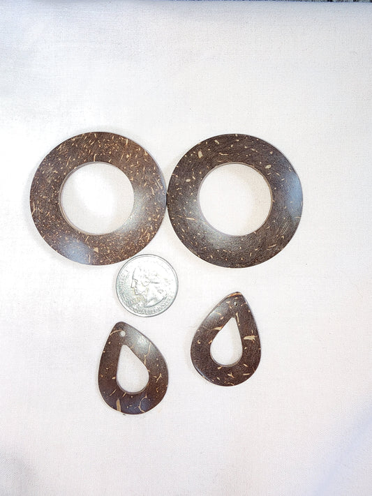 Jewelry Destash, Wooden Beads - Circles & Teardrops