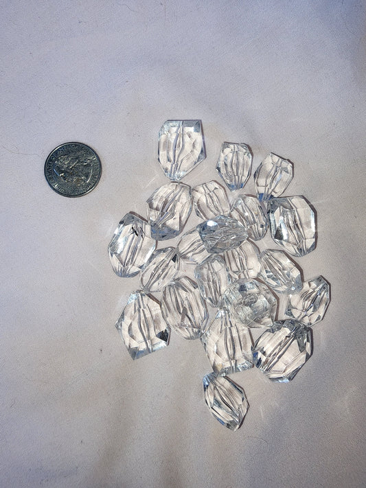 Jewelry Destash, Assorted Clear Acrylic Beads