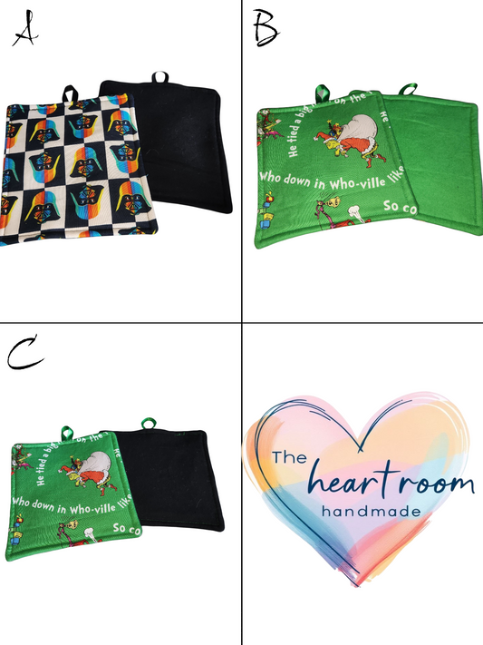 Handmade Potholder, Single Assorted Licensed Prints
