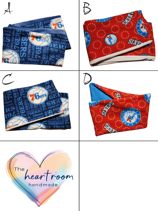 Handmade Infinity Scarf – Licensed Philadelphia 76ers Team Spirit