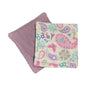 Baby Small Washcloth Pair - Baby, Paisley Pastels on White