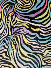 Throw Blanket - Zebra, Black on Pastel Rainbow Blend Sew Lush