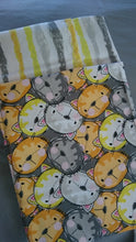Throw Pillow Cover - 16x16 - Grey & Yellow Cats Cotton::Grey & Yellow Stripes Cotton
