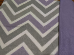 Small Pet Bed - Chevron, Lilac & Grey Fleece::Lilac Fleece