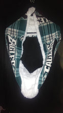 Team Luxurious Infinity scarf - Eagles Plaid Fleece and White Faux Fur