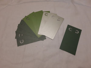 Display Card - 2.5x4.25 - 52pcs - Pearl Greens