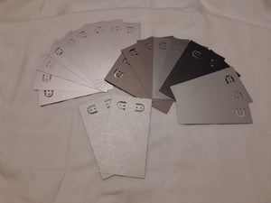 Display Card - 2.5x4.25 - 68pcs - Pearl Blacks & Greys