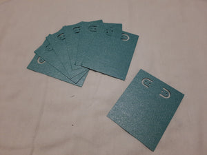 Display Card - 2.5x3 - 12pcs - Metallic Textured Teal