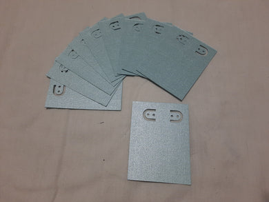 Display Card - 2.5x3.25 - 40pcs - Metallic Textured Light Blue