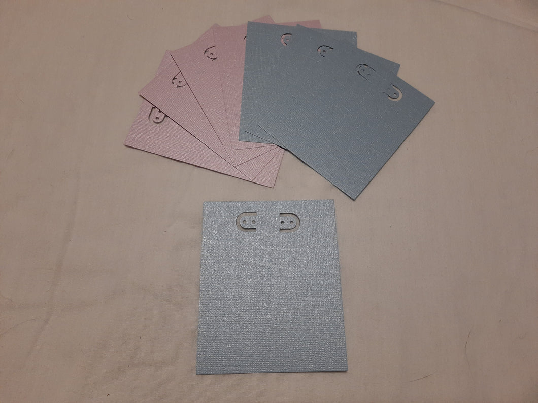 Display Card - 3.25x4 - 20pcs - Metallic Textured Light Blue & Lilac