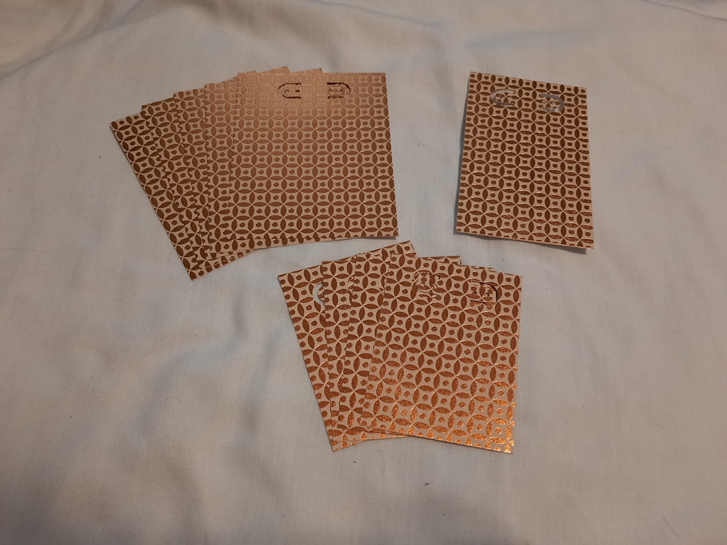 Display Card - 2.5x3.25-3.25x4.25 - 24pcs - Metallic Copper Circles